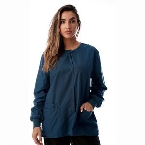 Women's scrubs Blue Button-Up Top